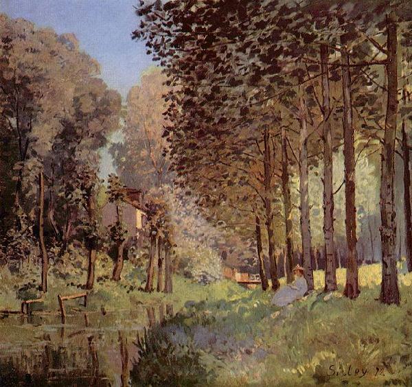 Alfred Sisley Rast am Flubufer oil painting image